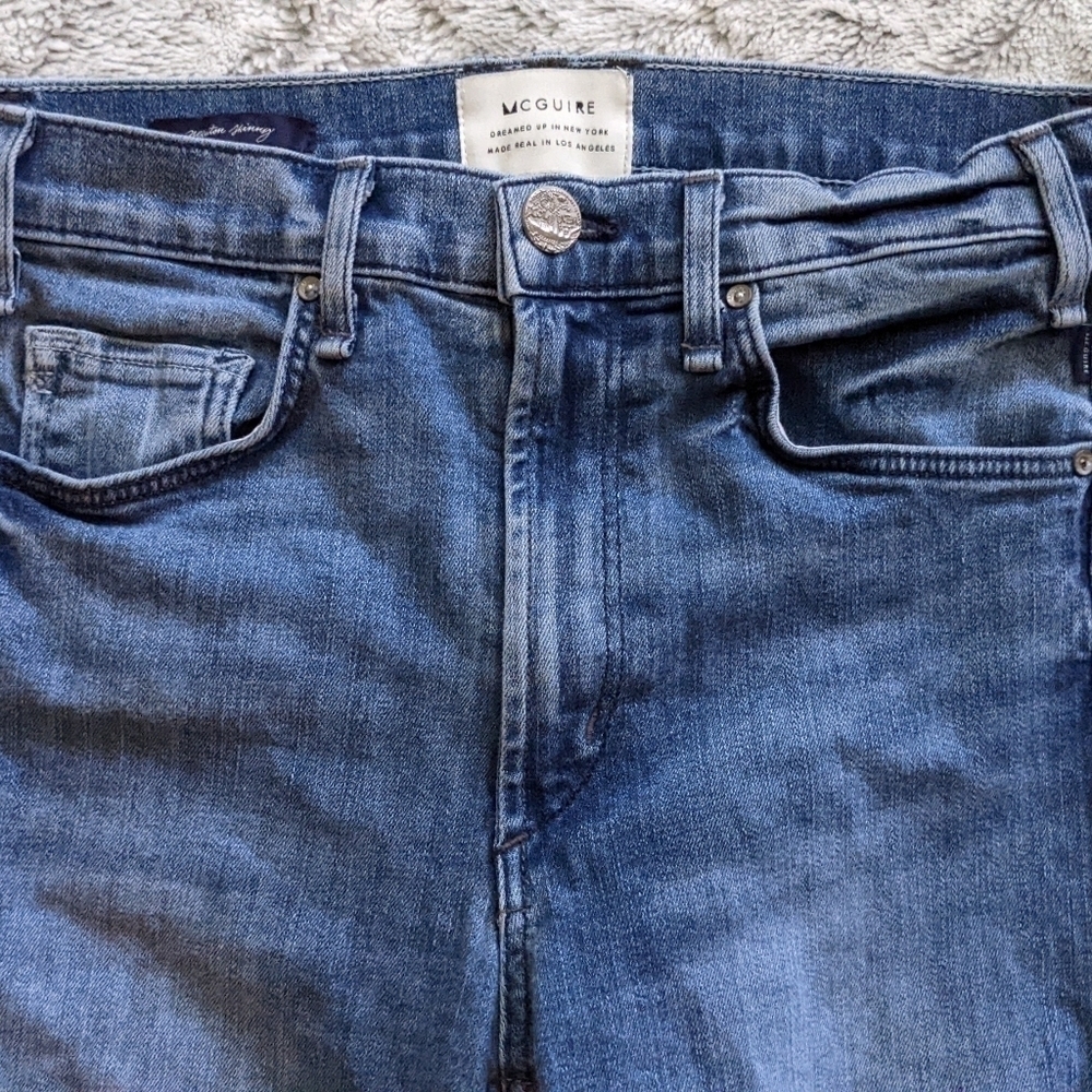 McGuire Denim Newton Skinny Jeans Women's 29 High Rise Distressed Light Wash - Picture 3 of 7